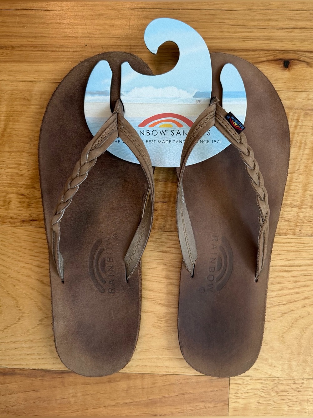 Rainbow Sandals- Flirty Braidy Single Layer 1/2" Narrow Strap with Braid